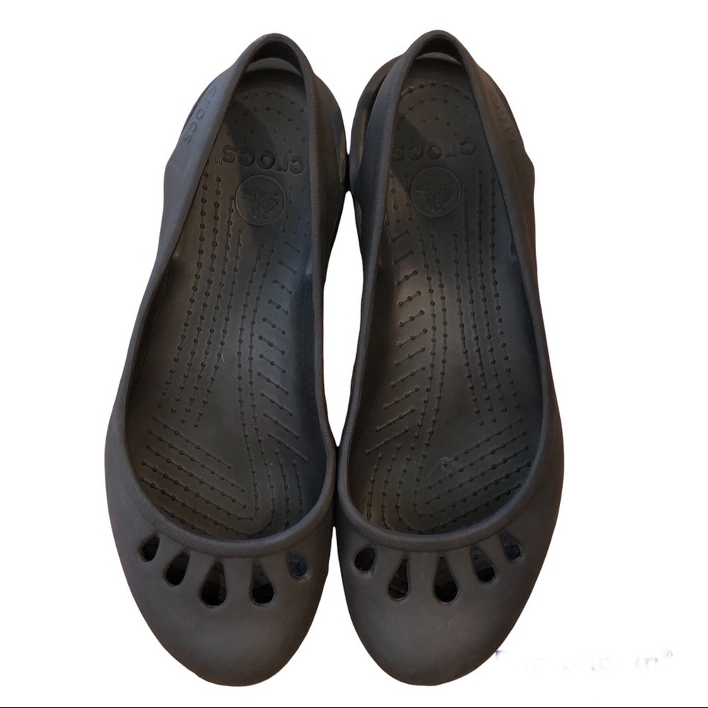 Crocs Malindi Black Flats/Sandals, Size 11